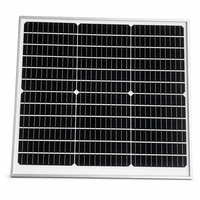 Panneau solaire monocristallin PERC demi-cellule tout noir 182mm MBB 50W-350W personnalisable pour balcon, maison, éclairage public