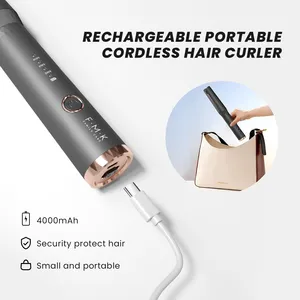 Fer à friser professionnel 410F USB fer à friser Portable électrique 3 lumières LED bigoudi pour outil de coiffure