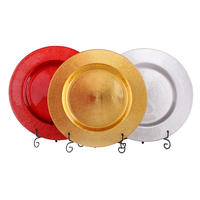 Assiette de Présentation en Verre Texturé Rouge Vibrant Écologique Gravée pour Mariages, Banquets et Décoration de Table d'Hôtel (Vente en Gros)