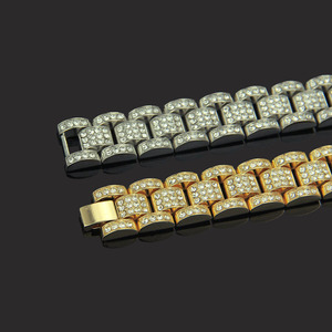 Hot Selling Popular Personalization Alloy Gold Silver Plated Chain <b>Bracelet</b> Hiphop Simple Versatile Light Luxury Men's <b>Bracelets</b> - Product Image 3