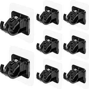 Barra telescópica para cortina de puerta multifuncional, gancho de palo, soporte de pasta sin perforar, abrazadera, barra transversal, barra de cortina, retenedor de gancho - Product Image 4