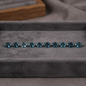 Topacio Azul de Londres Natural, Corte Briolette Ovalado de 5x7mm, Gemas Sueltas Facetadas, Certificado por Terceros, Venta al Por Mayor, Gopika Exports - Product Image 3