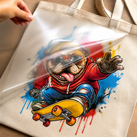 Sac en toile personnalisé avec logo 3D DTF pour sac à main, décalcomanies thermocollantes, impression de marque sur tissu réutilisable, service d'usine OEM en gros