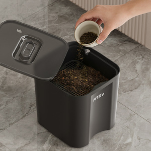 RTEV Tea Waste <b>Bin</b> Square With <b>Lid</b> Indoor Modern Luxury Style Large Size - Product Image 3