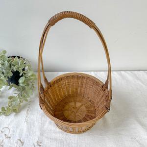 <b>Small</b> Rattan and Bamboo <b>Basket</b> Vintage Bohemian Storage <b>Basket</b> Natural Handmade Woven Decor Vietnam - Product Image 6