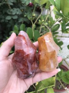 Flamme de quartz hématite, cristal rouge et jaune naturel, flamme dorée, vente en gros, 1 pièce - Product Image 4