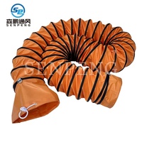 Tuyau de ventilation spiralé flexible en bâche PVC sur mesure pour ventilateur d'extraction industriel