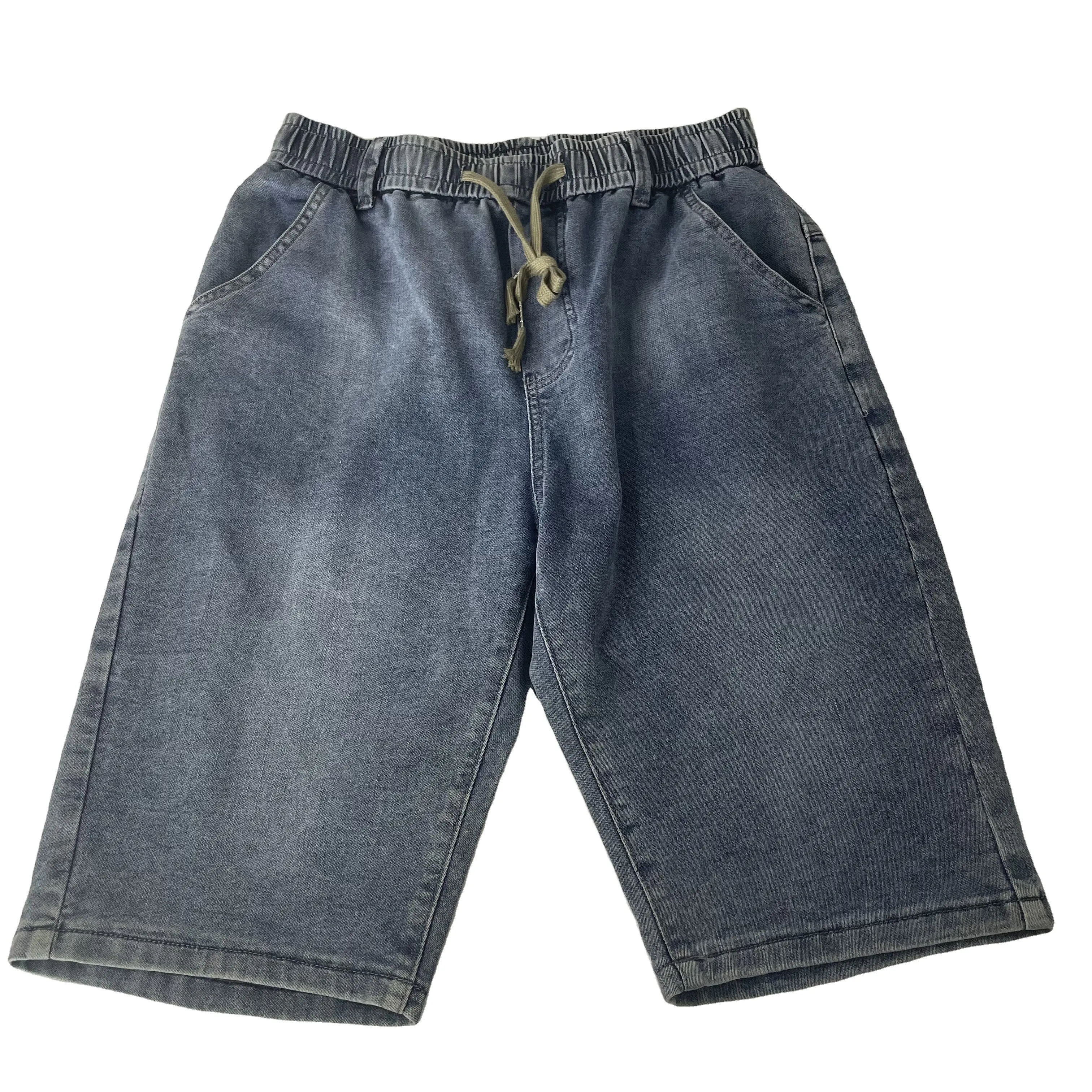 Drawstring Black Classic Fashion Comfortable Blue Men'S Cotton Baggy Denim Custom Jeans Shorts For Men Leisure
