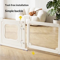 Clôture pour animaux de compagnie en polyéthylène haute densité, semi-fermée, respirante, pour usage intérieur, grille de séparation librement combinable, anti-évasion pour petits chiens
