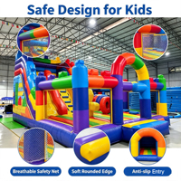 Château gonflable commercial combiné avec toboggan, mur d'escalade et zone de saut pour événements pour enfants et divertissements familiaux, norme CE