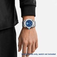 Gros Bracelet FKM premium avec boîtier bumper acier inox pour Swatch x AP Royal Pop Mod Kit sport luxe robuste