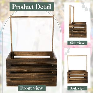 Gran oferta de armario de madera para Baby Shower, cesta de madera con asa, cesta personalizada para bebé para el <span class=keywords><strong>embarazo</strong></span>, nuevos padres - Product Image 4