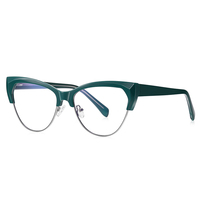 Visualmate personnalisé luxe fait à la main TR90 métal oeil de chat lunettes Vogue optique lunettes montures de lunettes à bas prix