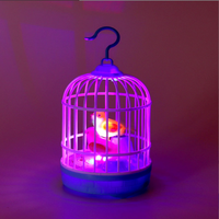 Jouet de cage à oiseaux à activation sonore et à piles, oiseaux chantants gazouillis et qui battent des ailes, cadeaux pour les tout-petits, les enfants