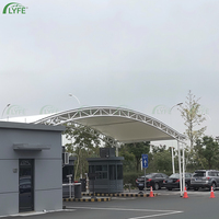 Auvent de jardin extérieur Lyfe en forme d'étoile, membrane tendue, imperméable, abri solaire pour resort