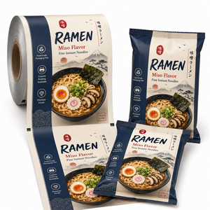 Pellicola in Plastica Laminata Stampata su Misura per Imballaggio Alimentare, Resistente all'Umidità, per Confezionamento di Noodle Istantanei e <span class=keywords><strong>Ramen</strong></span> - Product Image 4