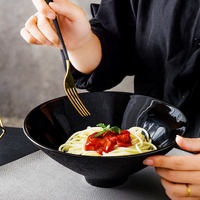 Personnalisé imprimé en gros en céramique porcelaine 7 pouces poterie bol de service restaurant japonais ramen bol de nouilles