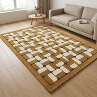 High Quality Handmade Acrylic Carpet Living Room Large Brown Wholesale Price Area Rugs and Mats