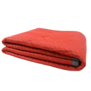 MU Factory wholesale red moving blanket custom logo size moving furniture protection reusable moving blanket for sale