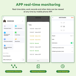 Wifi năng lượng mặt trời hẹn giờ van nước kép hai cửa hàng tự động tưới nhỏ giọt điều khiển cho thủy lợi bãi cỏ vườn nhà kính - Product Image 6