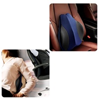Coussin de siège de voiture en mousse à mémoire de forme Oreiller lombaire pour le dos Oreiller de voyage orthopédique Coussin ergonomique pour chaise de bureau Universel