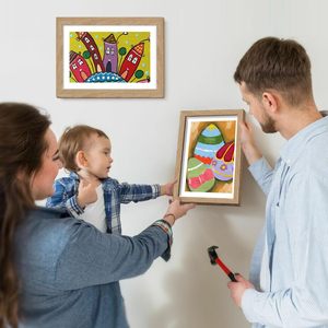 กรอบไม้กันน้ำสำหรับแสดงผลงานศิลปะเด็ก ขนาด 8.5x11 นิ้ว เปิดด้านหน้าได้ กล่องไม้ใส่ผลงานศิลปะ - Product Image 2