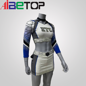 Uniformes personalizados de porristas Cheer Crop Top y conjuntos de faldas Sexy Girls Cheer Uniform para competición - Product Image 6