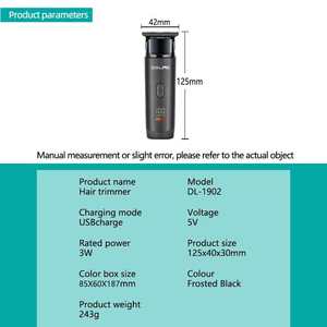 Cortadora de Pelo <span class=keywords><strong>DALING</strong></span> DL-1902, Suministros de Barbería, Máquina Profesional para Cortar el Cabello para Hombres, Recortadora de Alta Velocidad con Pantalla LCD - Product Image 6