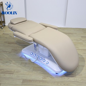 MOOLIN Modern Beauty - Camilla de Masaje Tailandés de Cuero PU para Salón de Belleza, Cama Eléctrica de 3 Motores para Spa Facial y Pestañas - Product Image 3