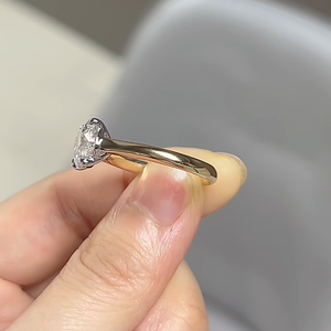 Anillo de Compromiso de Diamante Ovalado Cultivado en Laboratorio de 1 Quilate, Oro Amarillo de 18K IGI, Anillo de Lujo para Mujer, Anillo de Aniversario, Anillo de Promesa - Product Image 5