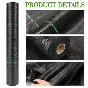 Toile <span class=keywords><strong>géotextile</strong></span> noire en PP tissé pour le contrôle des adventices, économique, pour couverture du sol et barrière anti-herbe - Product Image 5