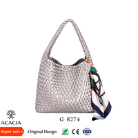 Nouveau style – Sac fourre-tout plissé en PVC tressé imitation cuir, en rotin, pour femme, ensemble de sacs à main de 10 pouces