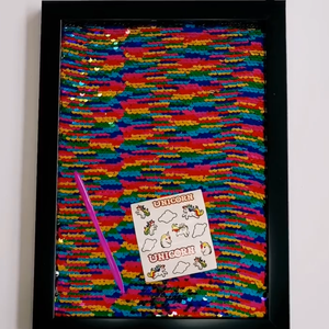 Nuevo tablero de dibujo de lentejuelas DIY educativo personalizado para niños juguetes de arte - Product Image 3