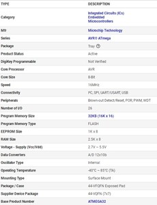 ICチップATMEGA32U4 MEGA32U4-MU MCU 8BIT 32KBフラッシュ44VQFN電子部品ATMEGA32U4-MU - Product Image 4