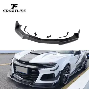 SS phong cách Carbon front bumper Lip Splitter với canards cho Chevy Camaro ZL1 2014-2016