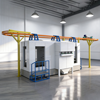 Ligne de revêtement automatique de pièces de quincaillerie par pulvérisation de poudre, équipement personnalisé pour l'environnement