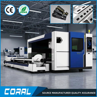 Máquina de Corte Láser de Fibra CNC CORAL CRL-4015C para Tubos, Láminas y Placas Metálicas, Corte Integrado de Alta Precisión