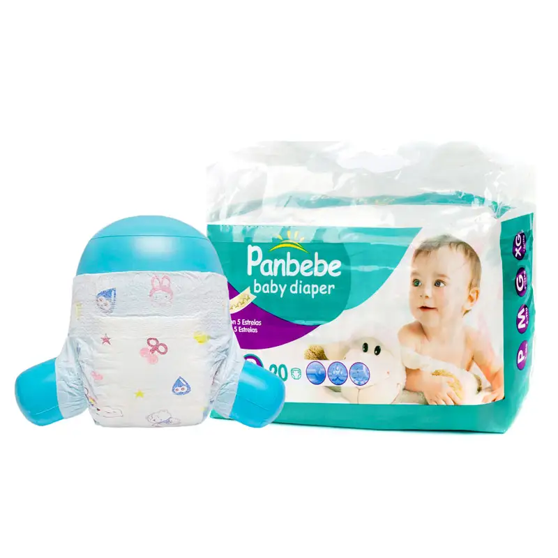Venta al por mayor Pañales para bebé Premium Alta calidad Cinta Pañal para bebé Pulpa de pelusa Pañales para mimar para bebés