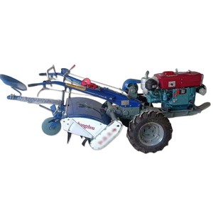 Mini cultivador manual HONGXIN con motor de gasolina, azul, multifuncional para huertos, invernaderos y jardines. - Product Image 4