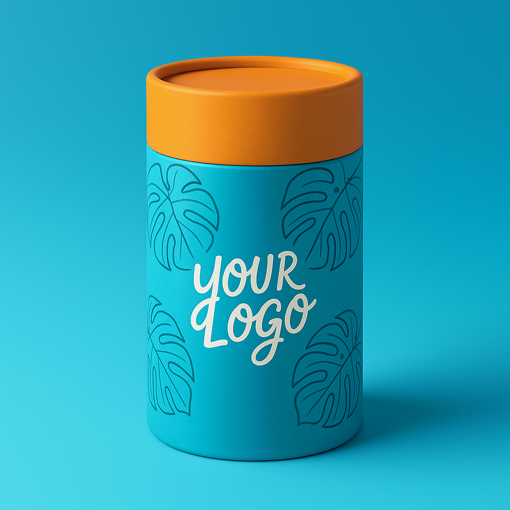 High Cost Performance Easy to Operate Paper Tube Box Packaging Kraft Paper Tube Packaging Blue Paper Tube with PVC Window