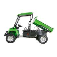 UTV électrique chinois compact 10 kW 4x4 pour l'entretien des pelouses résidentielles de petite taille, le transport d'outils de pelouse et l'élimination des débris