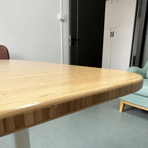 Solid wood tabletop liftable tabletop, wall-mounted storage shelf, pine partition board, <b>bamboo</b> dining <b>table</b> slab - Product Image 3