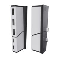 Station d'accueil multi-ports AOLION WGPS506 5-en-1, blanc, ABS, USB 3.0 2.0 Hub pour console PS5 Slim, accessoires de jeu
