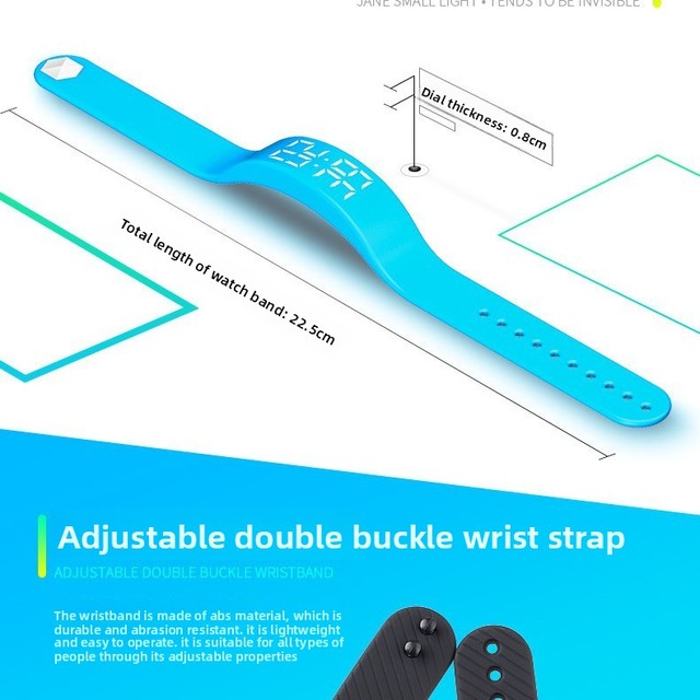 Sports Smart Silicone Bracelet Gel Waterproof Pedometer LED Watch Vibration Alarm Student Children Adults Wristband