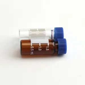 Wholesale Lab Supplies 1.5 Or 2 Ml Transparent And Amber Glass Bottle HPLC Sample Vials With Silica PTFE Septa