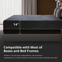 Matelas en mousse à mémoire de forme de 14 pouces, thérapeutique, pour le soulagement des douleurs dorsales, avec gel de cuivre rafraîchissant, en mélange de polyester, pour chambre à coucher, ferme, mobilier de maison