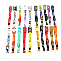 Bracelet RFID tissé avec code QR imprimé sur mesure, puce NFC 13,56 MHz pour événements