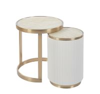 Table basse ronde moderne de luxe, ensemble de meubles de salon, table d'appoint centrale, ensemble de tables d'appoint de style nordique tendance
