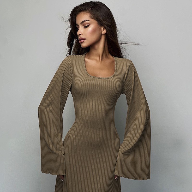 Shop Our Ready to Ship Ribbed Jersey Dress for Muslim Women