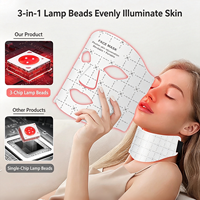 Masque de beauté multi-modes lumineux pour la maison, en silicone souple de qualité supérieure, pour le soin du visage et du cou des femmes à domicile